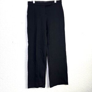 Bebe Y2K Dress Pants Womens Size 7/8 Black Stretch Nylon Wide Leg‎ Career Work